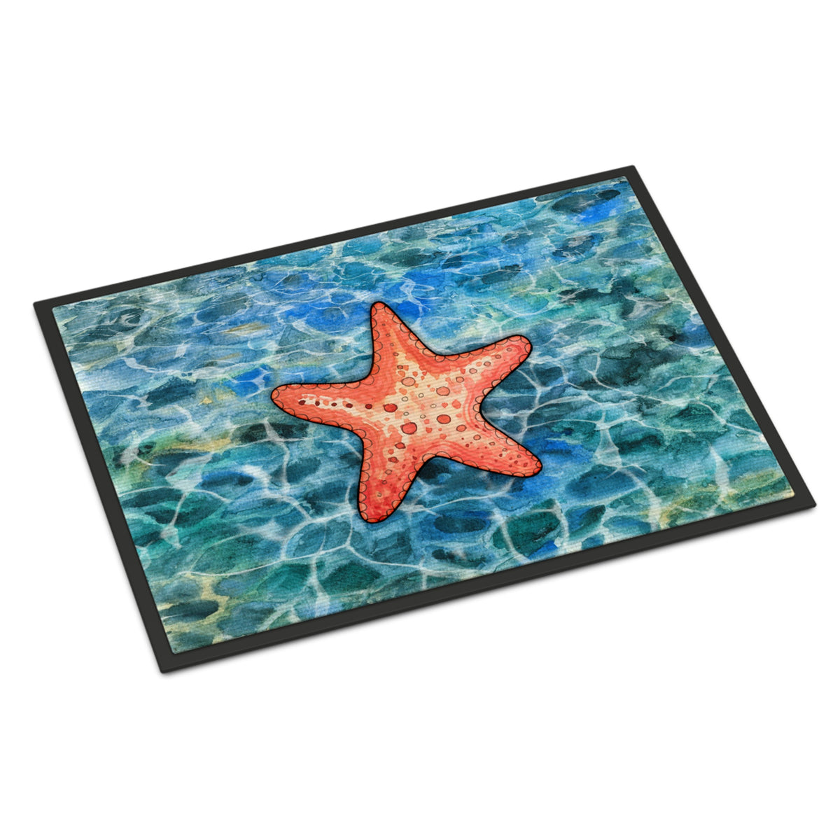 CarolineS Treasures Starfish Doormat 18 H X 27 W Inch  Inch  Multicolor