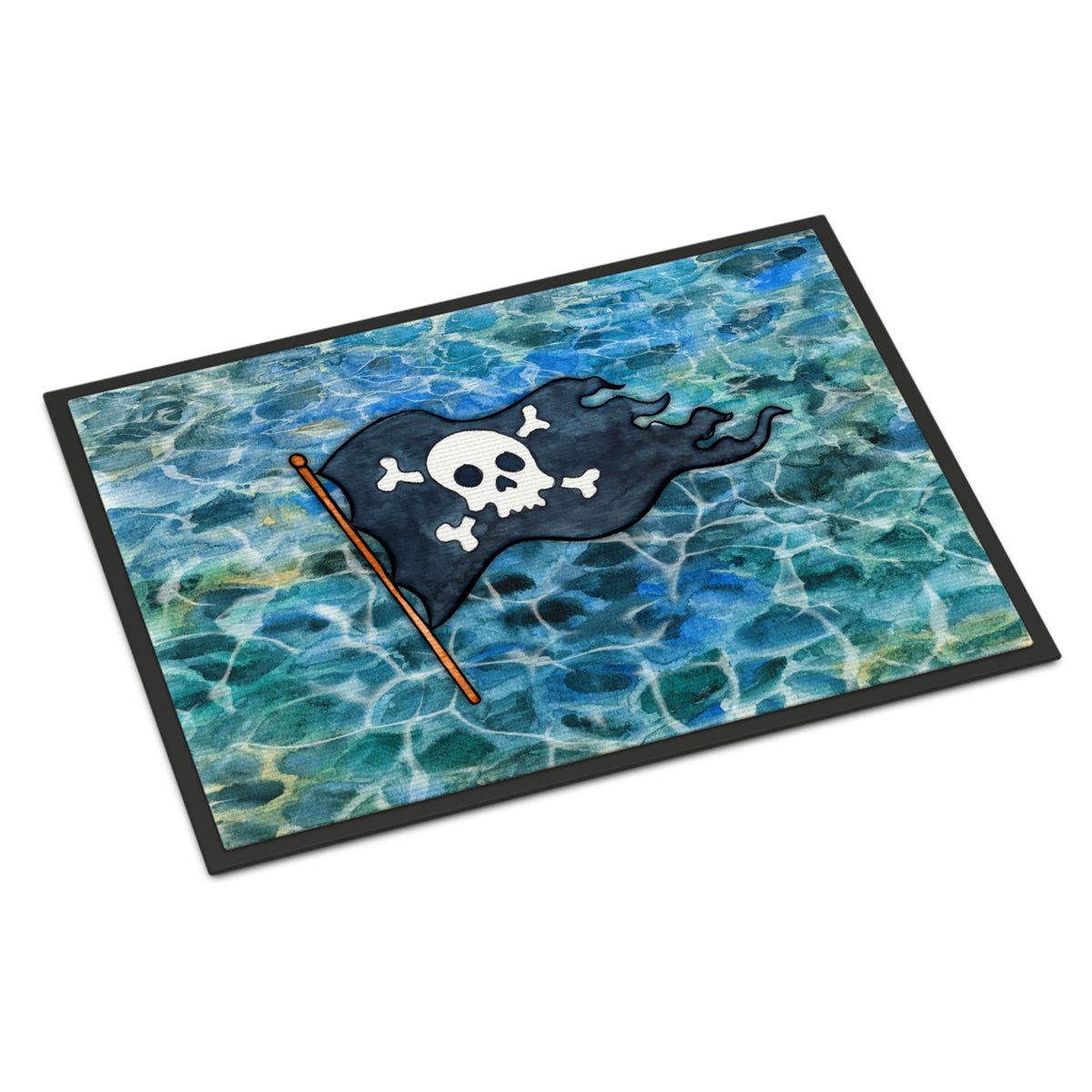 CarolineS Treasures Pirate Flag Doormat 24 H X 36 W Inch  Inch  Multicolor