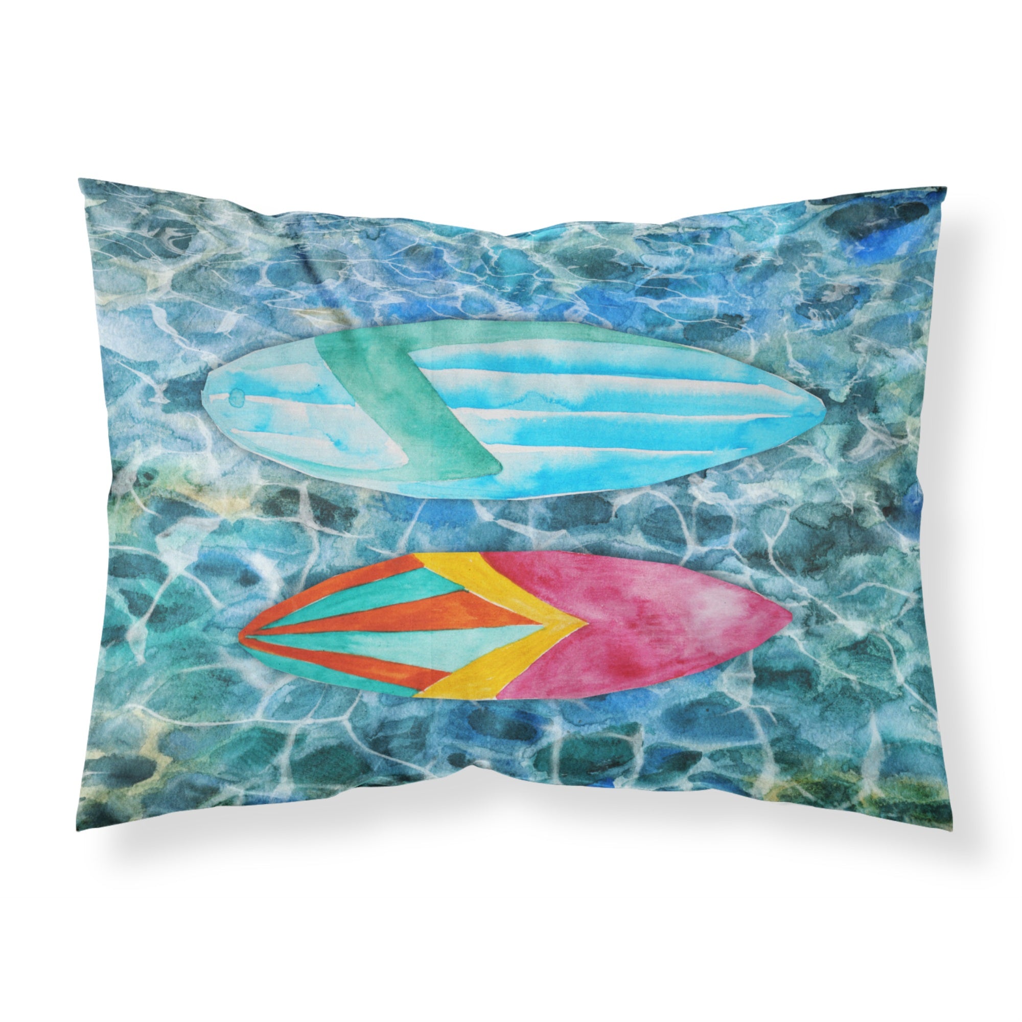 'Caroline'S Treasures Surf Boards On The Water Pillowcase, Standard, Multicolor'
