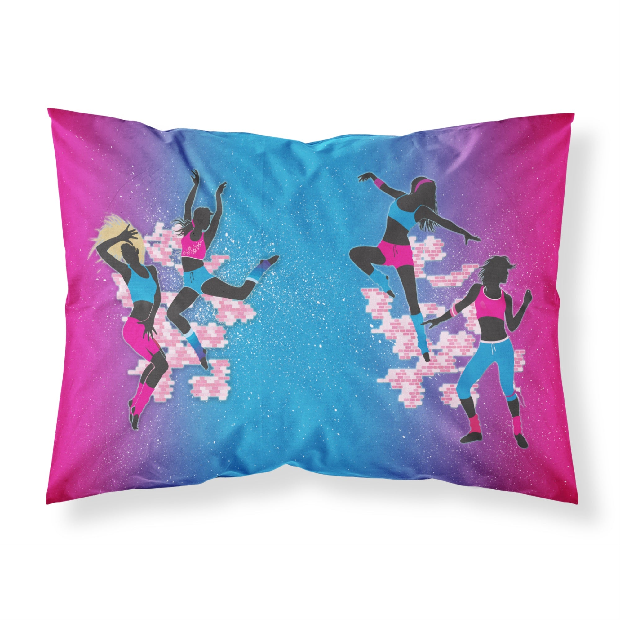 'Caroline'S Treasures Hip Hop In Pink Blue Printed, Polyester, 250 Thread Count, Envelope Closure Pillowcase, Standard, Multico