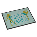 CarolineS Treasures LetS Dance Linen Teal Doormat 18 H X 27 W Inch  Inch  Multicolor