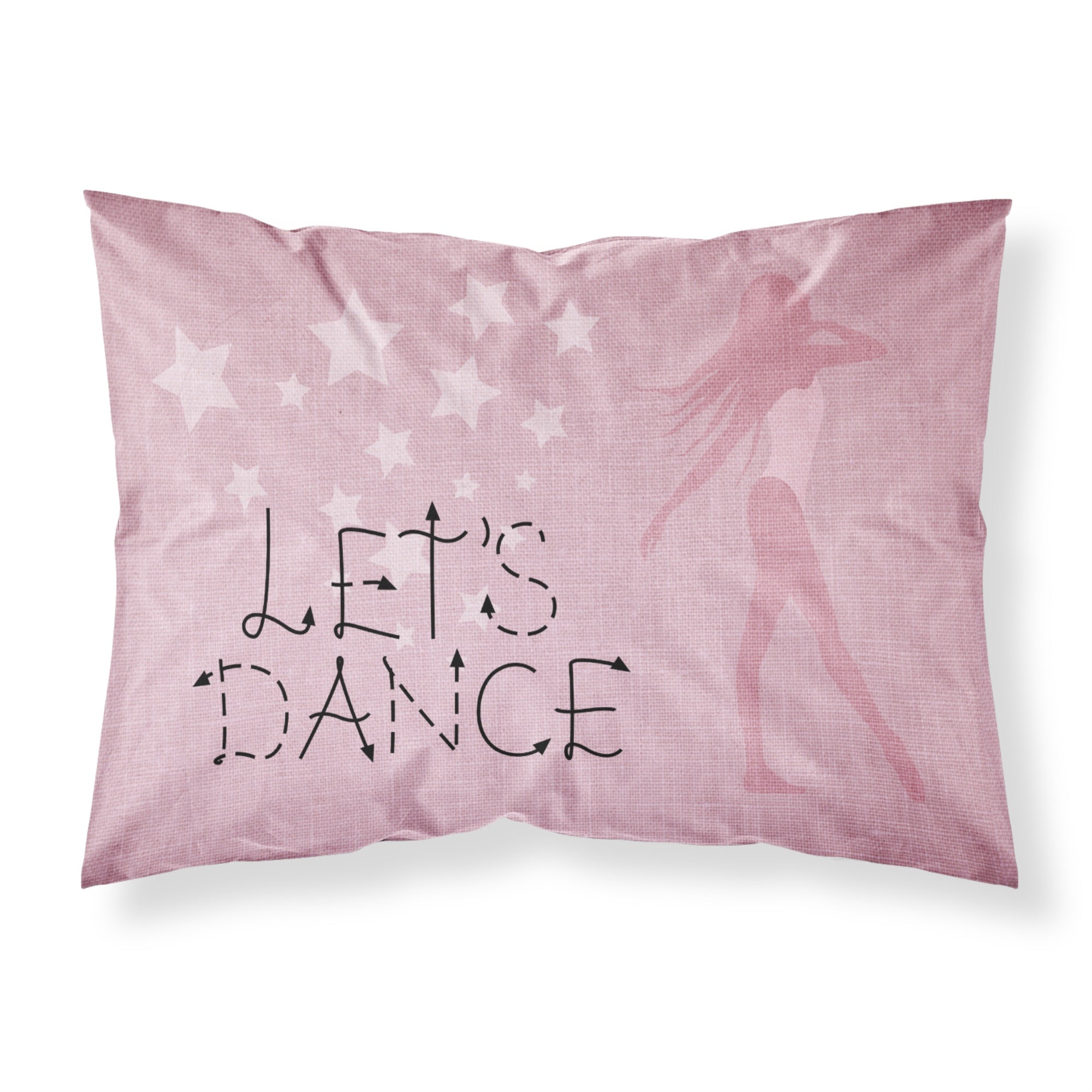 'Caroline'S Treasures Let'S Dance Linen Pink Pillowcase, Standard, Multicolor'