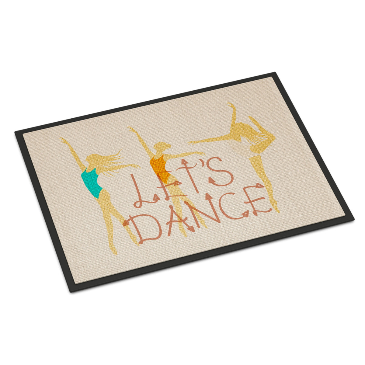 CarolineS Treasures LetS Dance Linen Light Doormat 24 H X 36 W Inch  Inch  Multicolor
