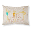 'Caroline'S Treasures Let'S Dance Linen Light Printed, Polyester, 250 Thread Count, Envelope Closure Pillowcase, Standard, Mult