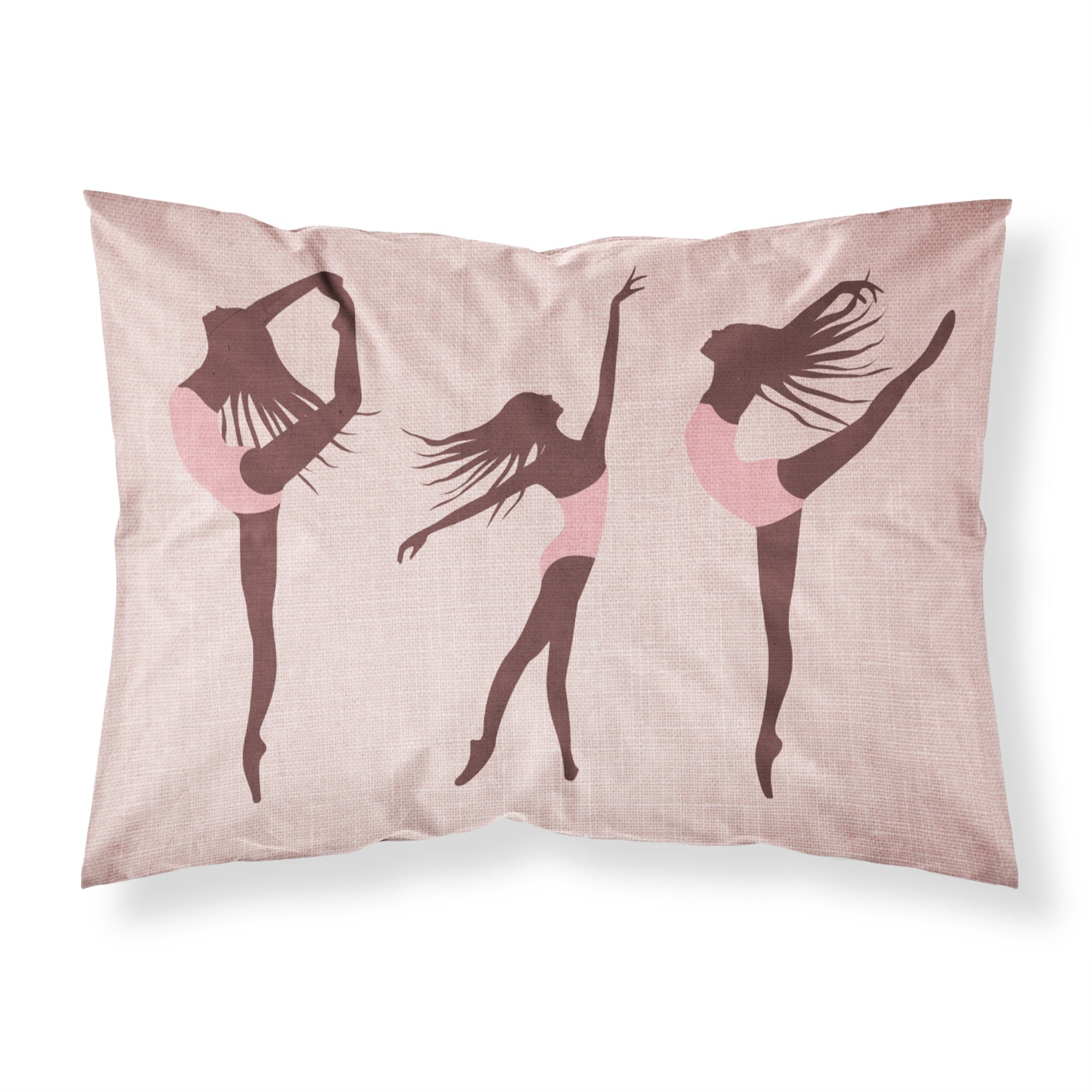 'Caroline'S Treasures Dancers Linen Pink Printed, Polyester, 250 Thread Count, Envelope Closure Pillowcase, Standard, Multicolo