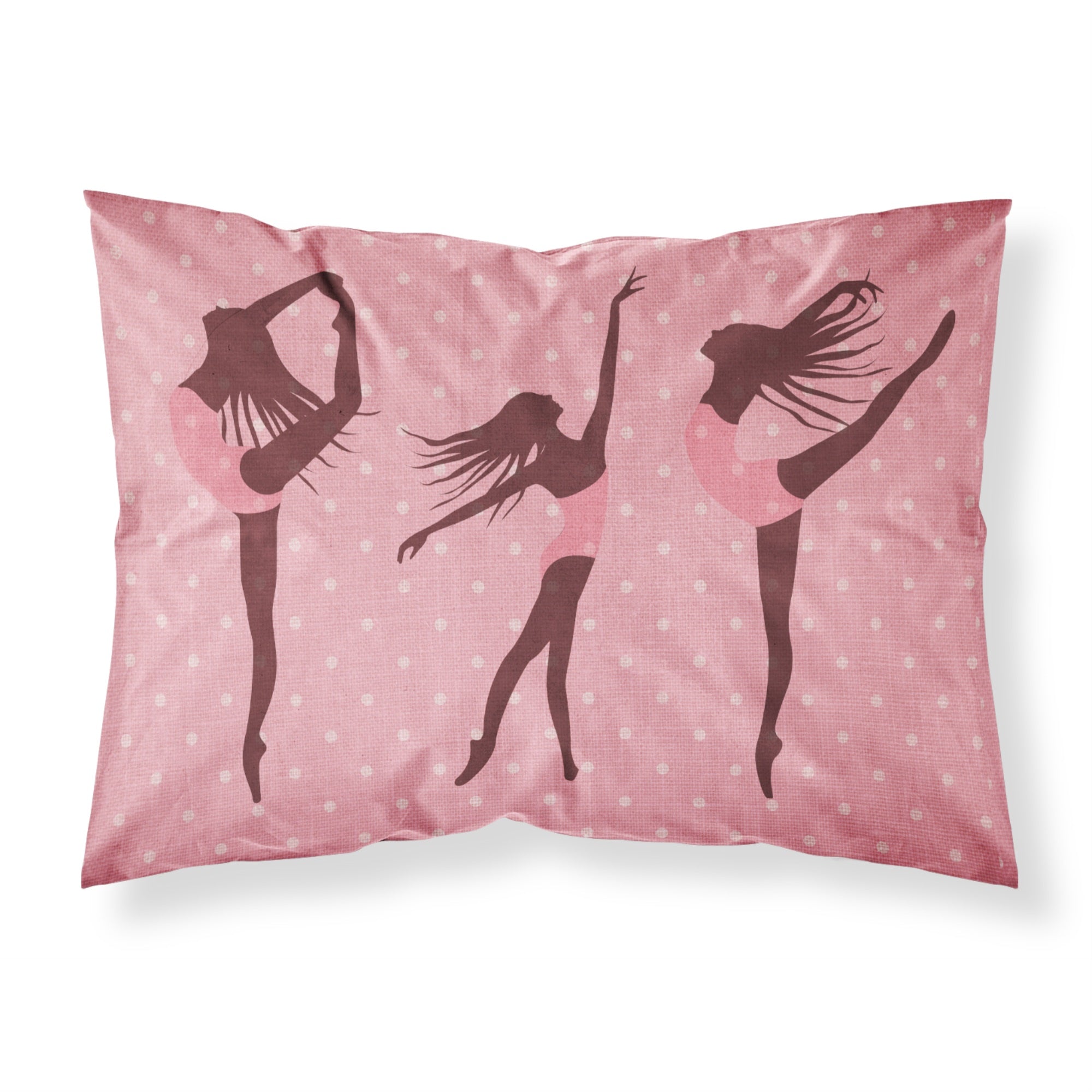 'Caroline'S Treasures Dancers Linen Pink Polkadots Pillowcase, Standard, Multicolor'