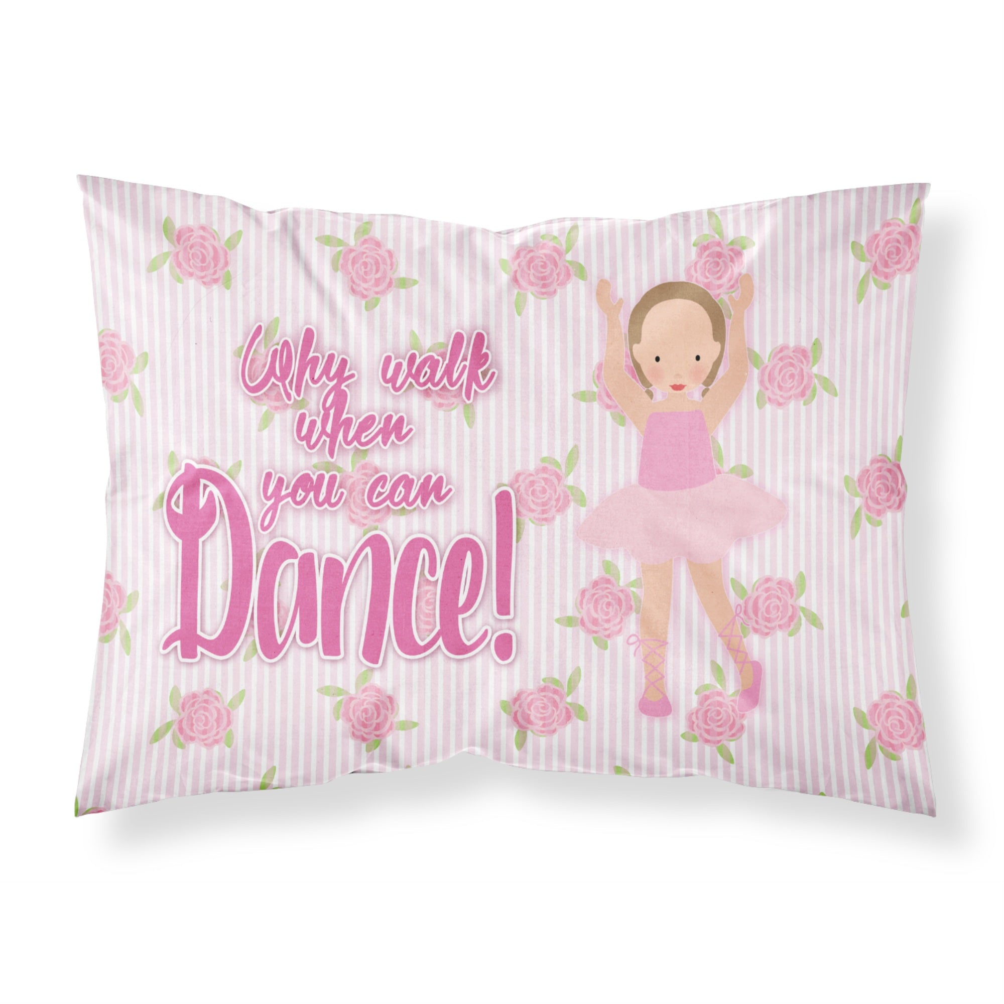 'Caroline'S Treasures Ballet Brown Short Hair Printed, Polyester, 250 Thread Count, Envelope Closure Pillowcase, Standard, Mult