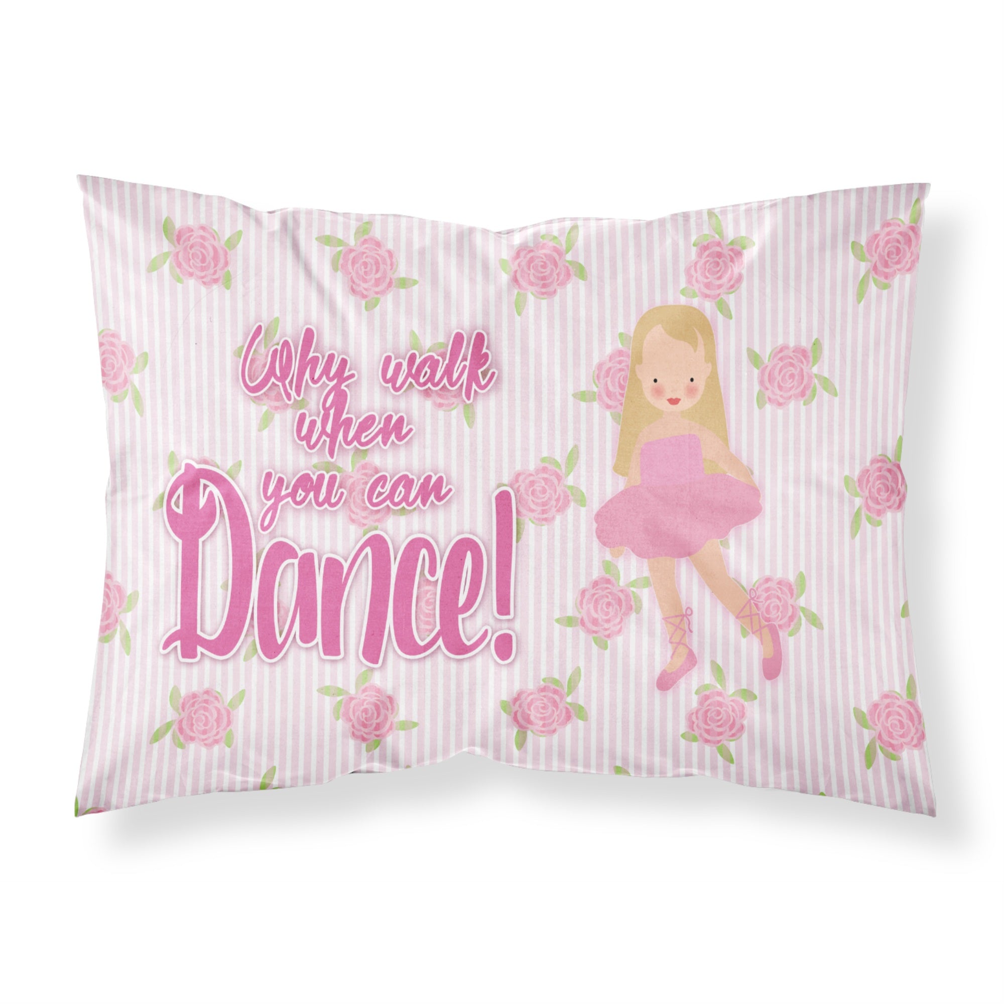 'Caroline'S Treasures Ballet Long Blonde Hair Printed, Polyester, 250 Thread Count, Envelope Closure Pillowcase, Standard, Mult