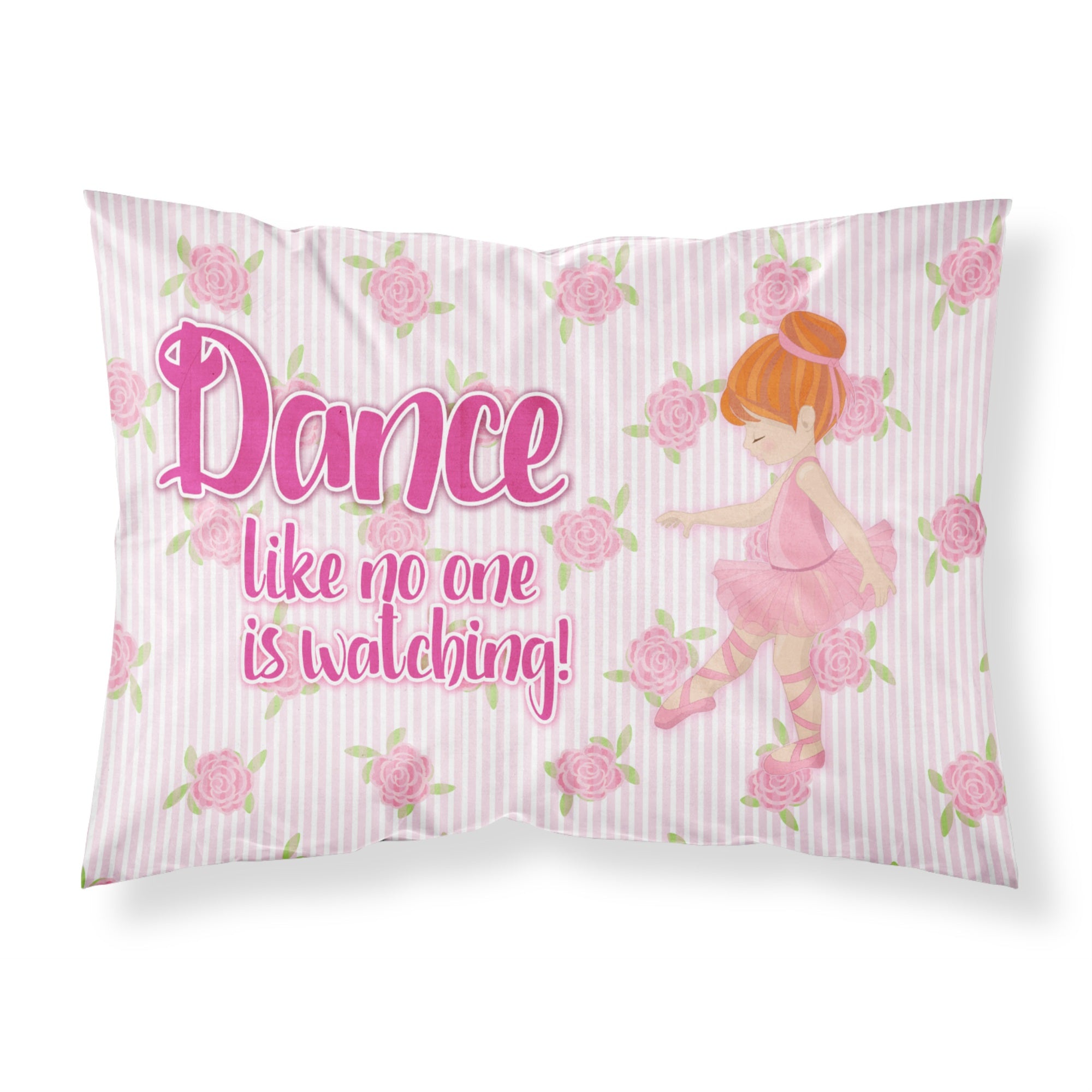 'Caroline'S Treasures Ballet Dance Red Hair Printed, Polyester, 250 Thread Count, Envelope Closure Pillowcase, Standard, Multic