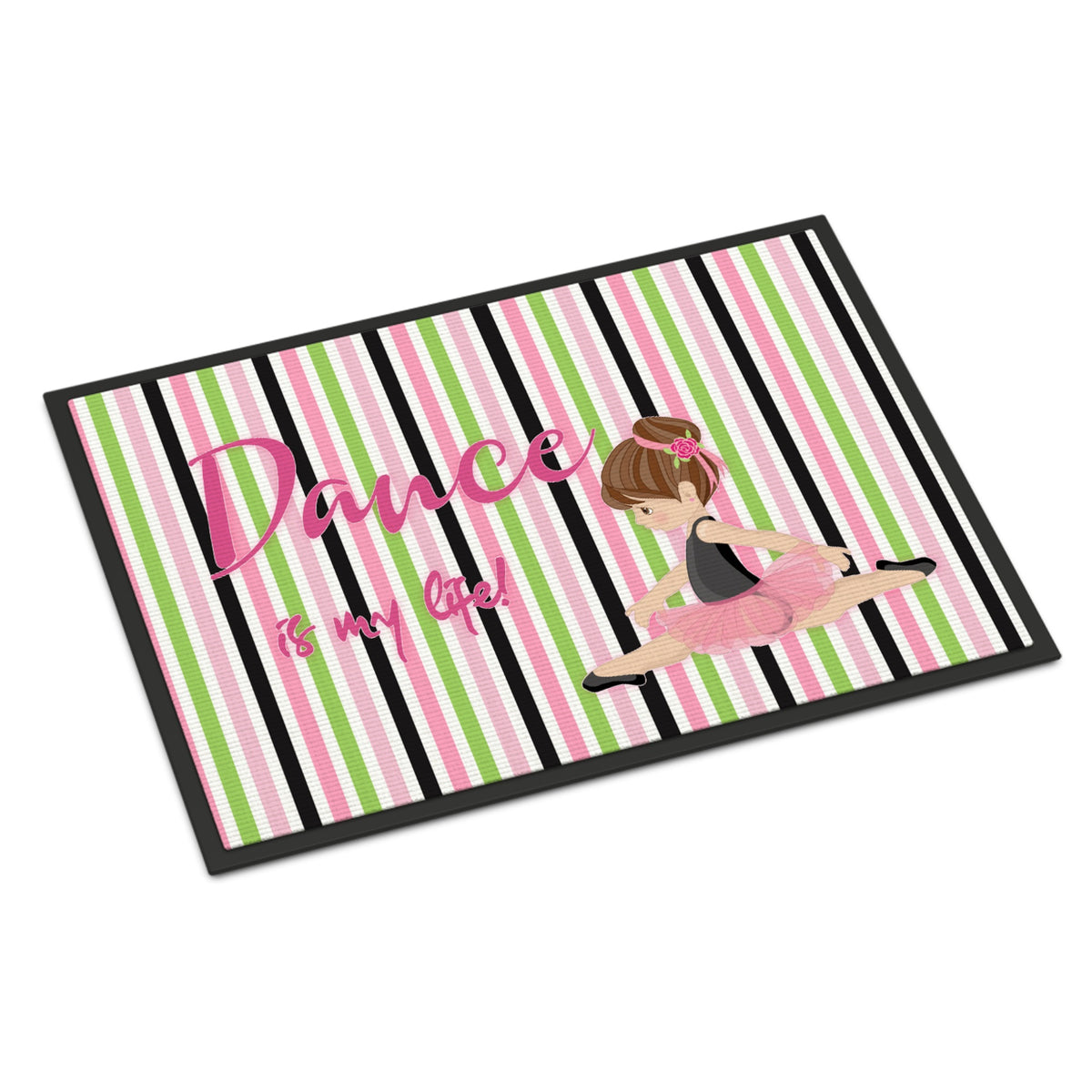 CarolineS Treasures Ballet Dance Is My Life Brunette Doormat 24 H X 36 W Inch  Inch  Multicolor