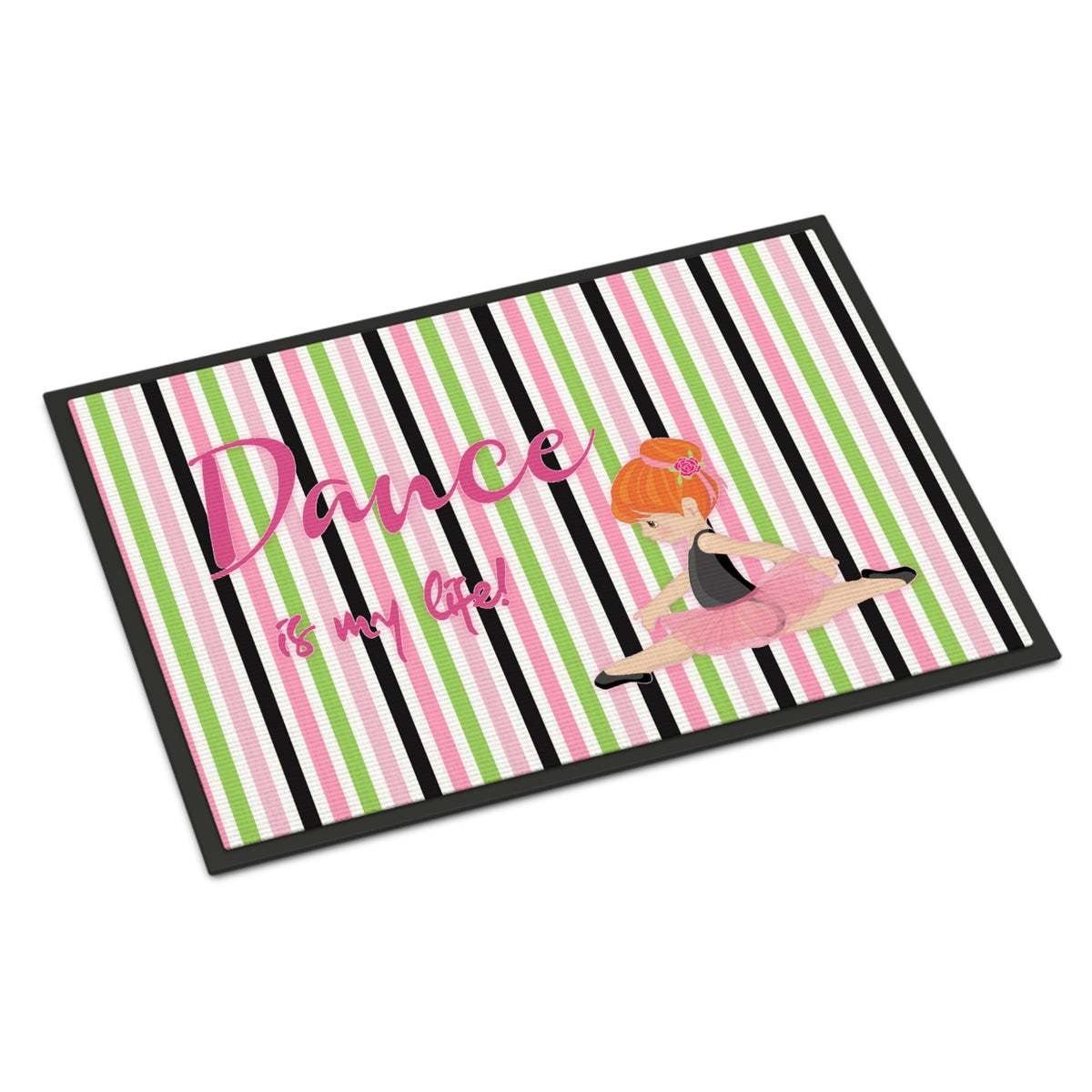 CarolineS Treasures Ballet Dance Is My Life Red Doormat 24 H X 36 W Inch  Inch  Multicolor