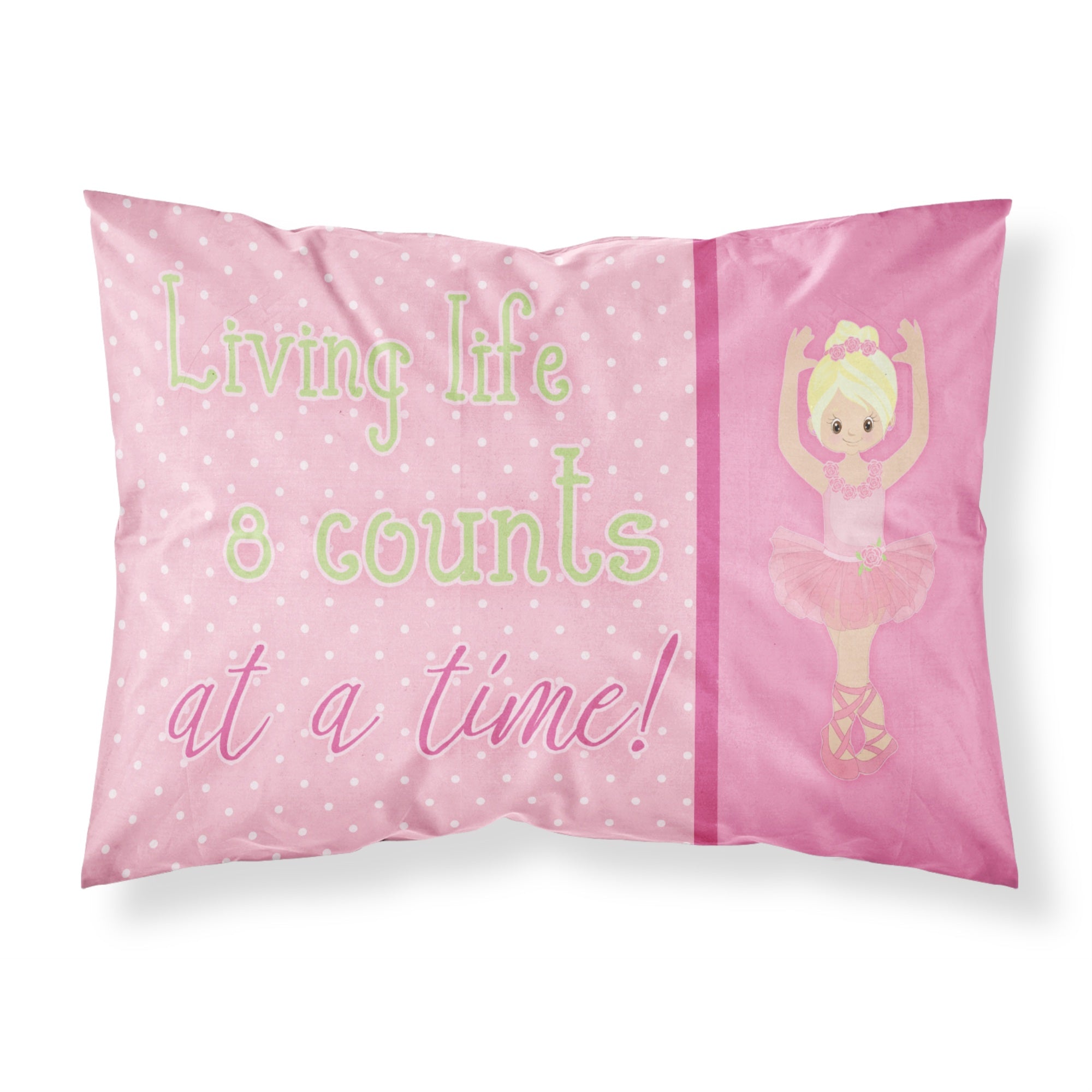 'Caroline'S Treasures Ballet In 8 Counts Blonde Printed, Polyester, 250 Thread Count, Envelope Closure Pillowcase, Standard, Mu