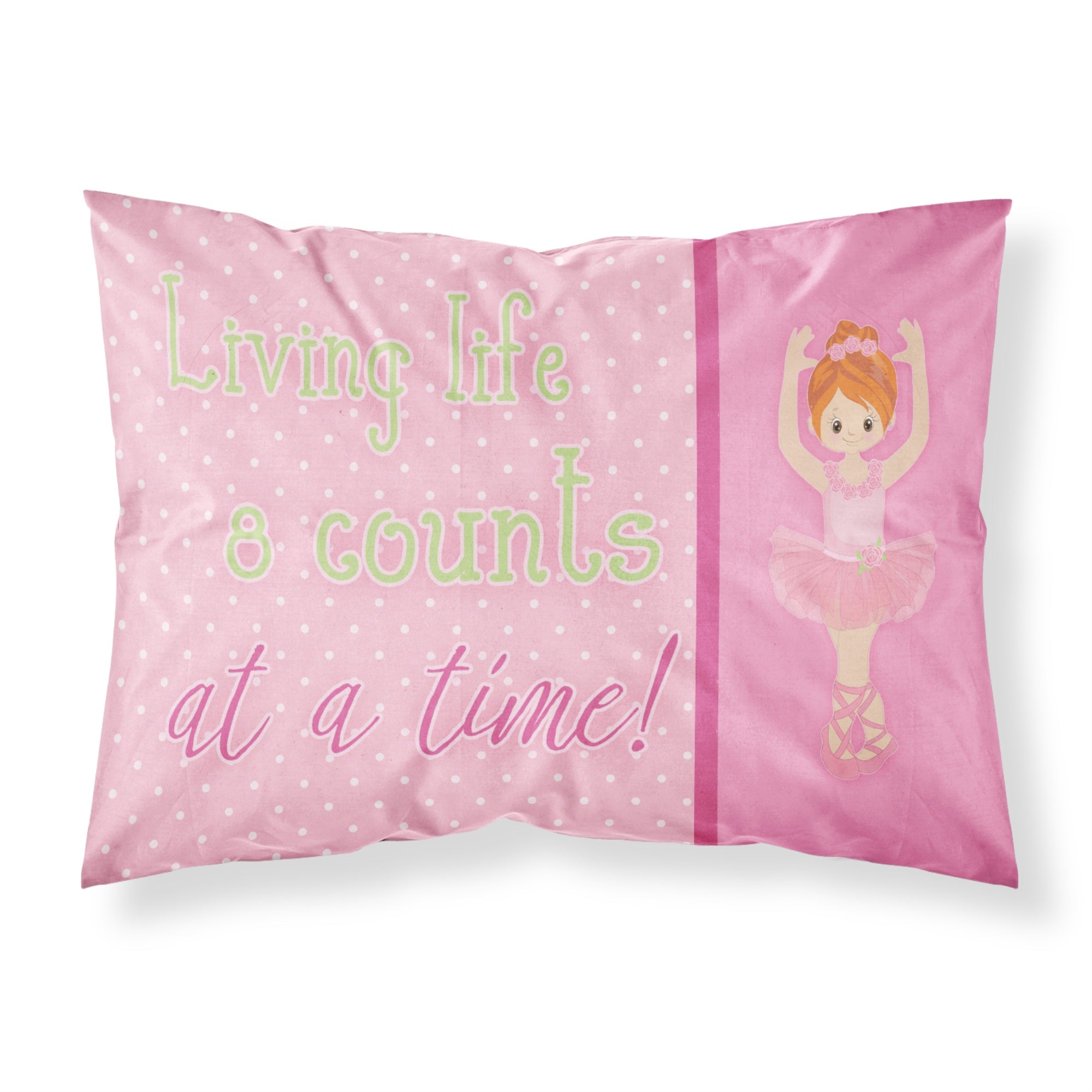 'Caroline'S Treasures Ballet In 8 Counts Red Hair Pillowcase, Standard, Multicolor'