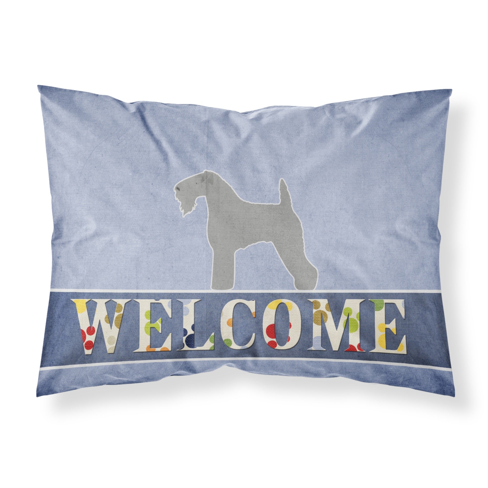 'Caroline'S Treasures Kerry Blue Terrier Welcome Pillowcase, Standard, Multicolor'