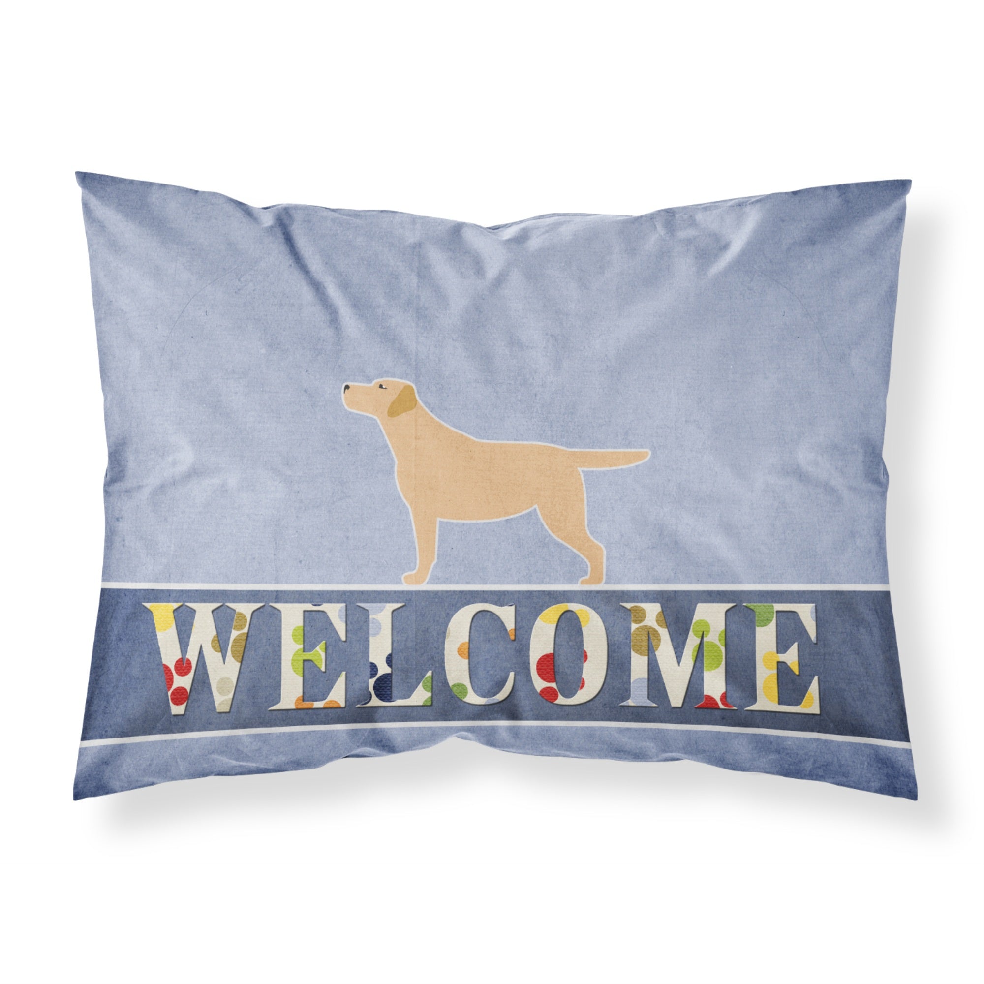 'Caroline'S Treasures Yellow Labrador Retriever Welcome Pillowcase, Standard, Multicolor'