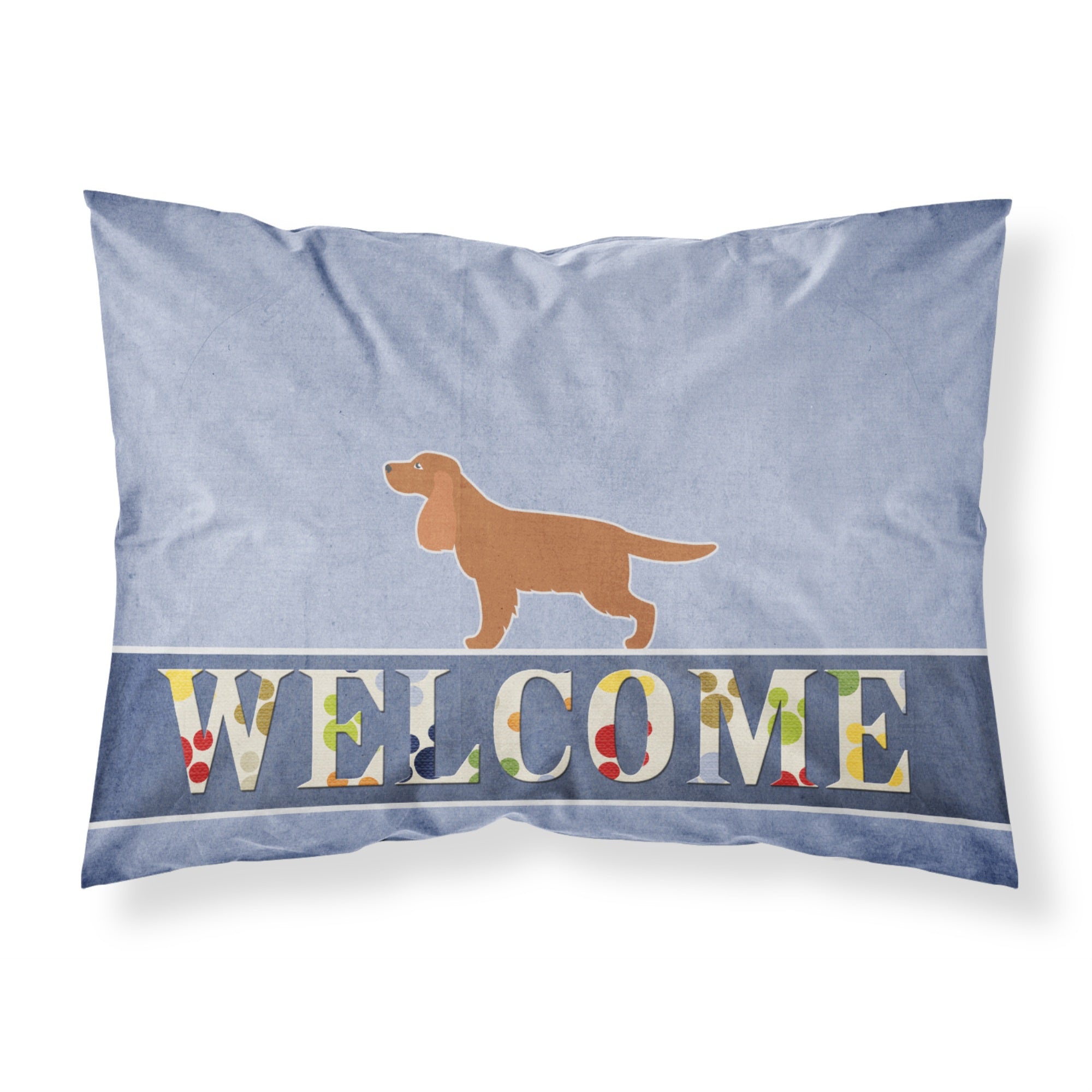 'Caroline'S Treasures English Cocker Spaniel Welcome Pillowcase, Standard, Multicolor'