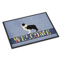 CarolineS Treasures Black Border Collie Welcome Doormat 24 X 36 Multicolor