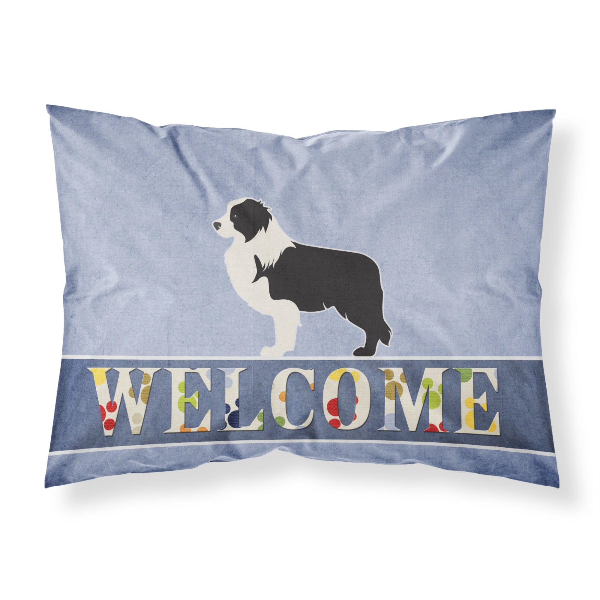 'Caroline'S Treasures Welcome Black Border Collie Pillowcase, Standard'