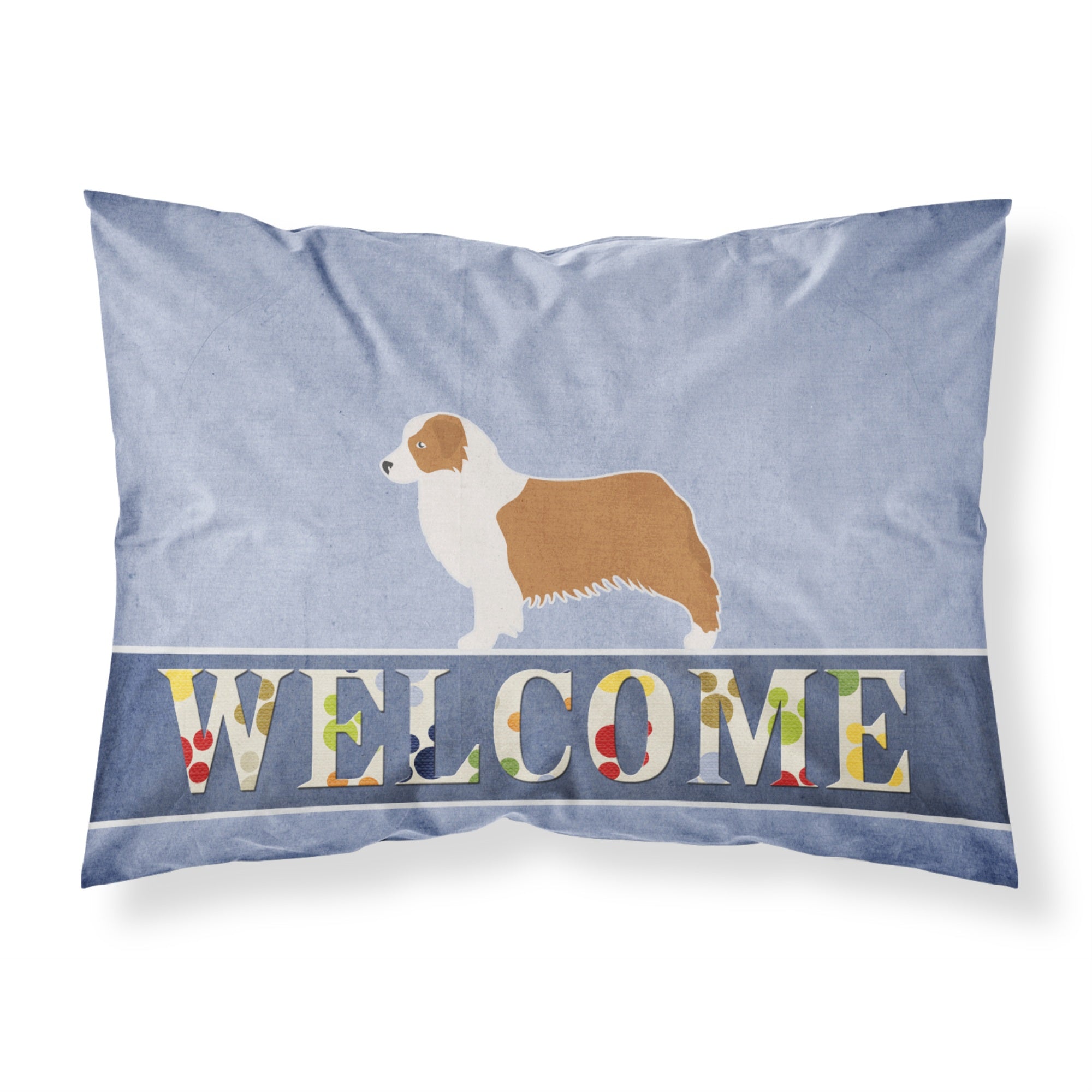 'Caroline'S Treasures Australian Shepherd Dog Welcome Pillowcase, Standard,'