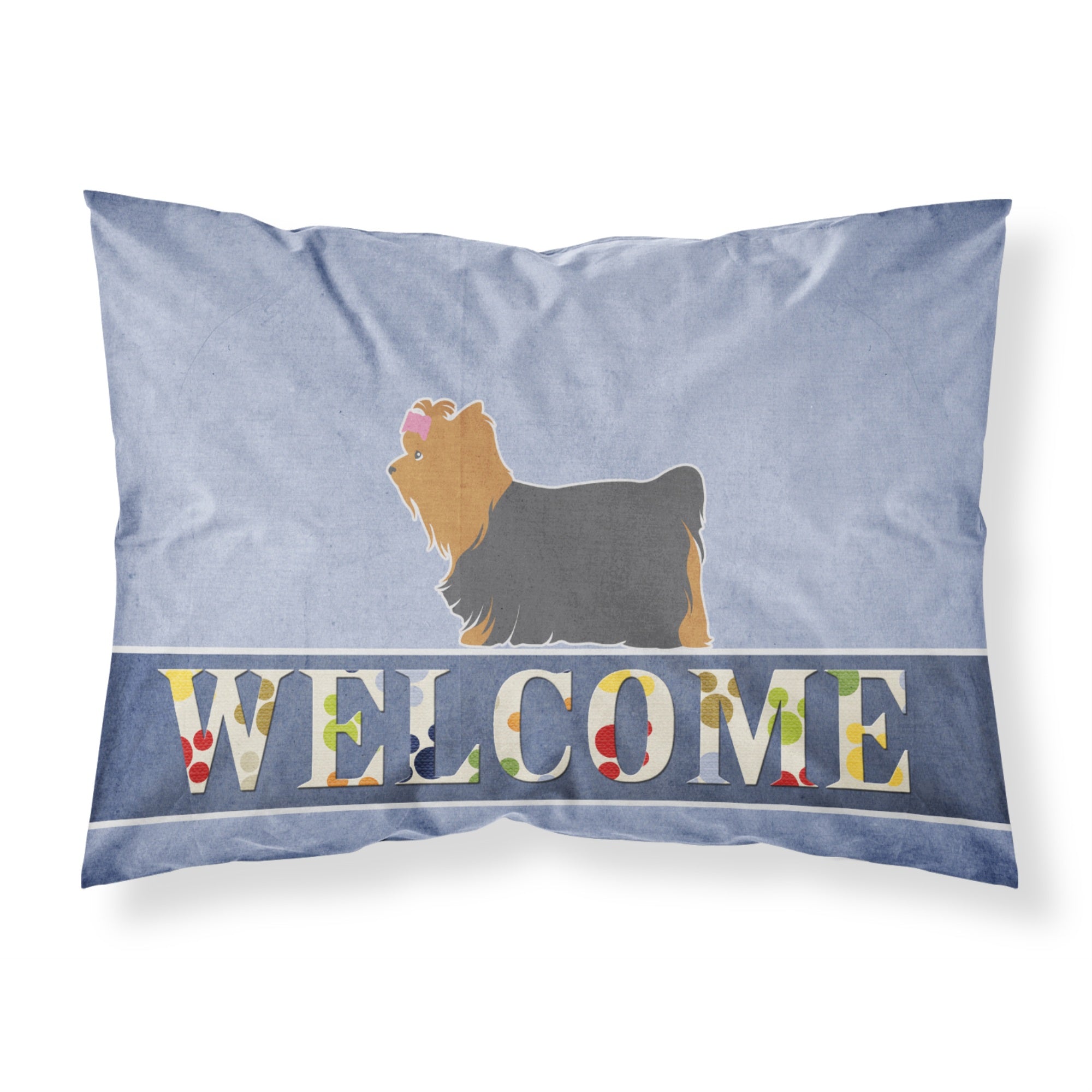 'Caroline'S Treasures Welcome Yorkshire Terrier Yorkie Pillowcase, Standard'