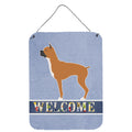 CarolineS Treasures Boxer Welcome Metal Print, 16 X 12, Multicolor
