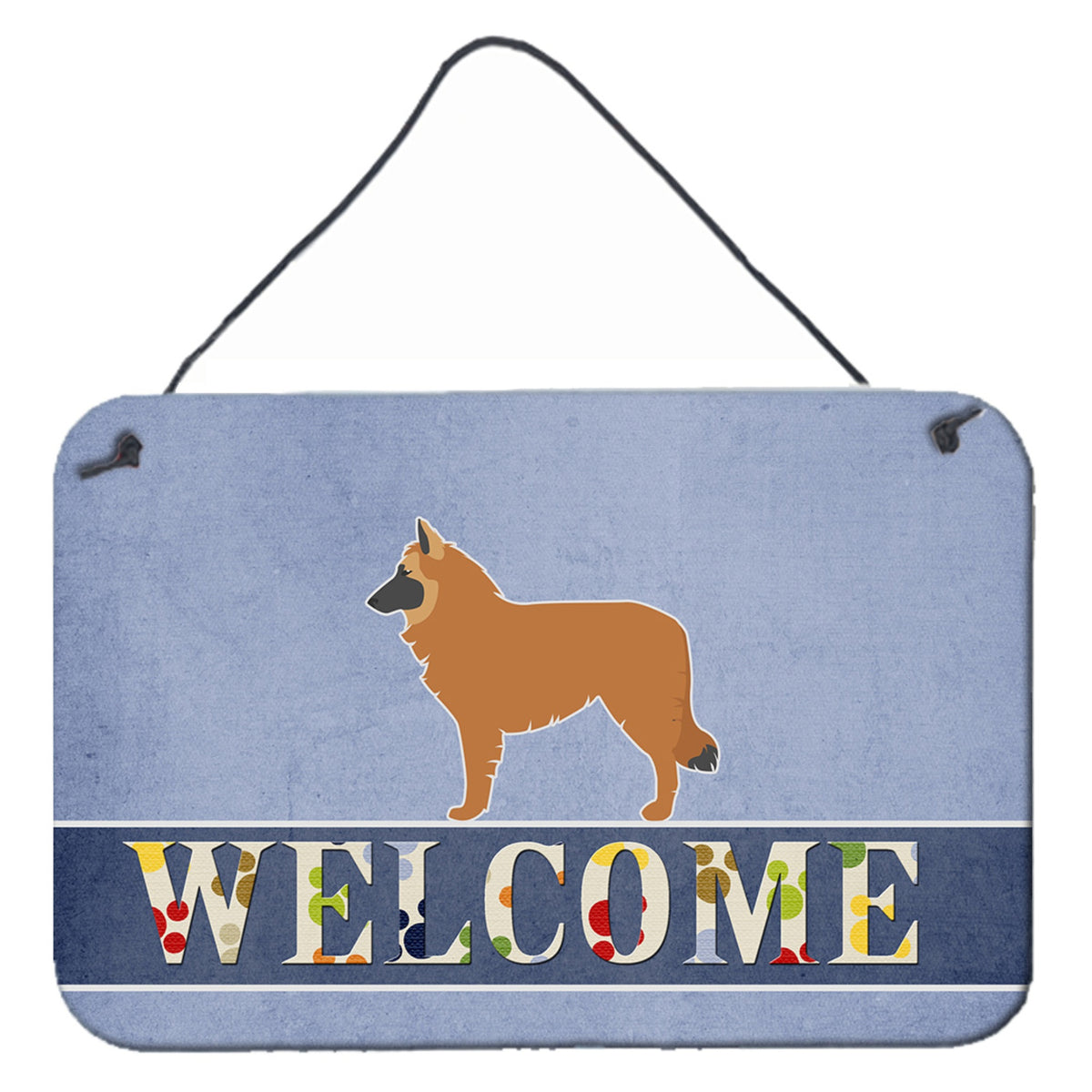CarolineS Treasures Belgian Shepherd Welcome Metal Print, 8 X 12, Multicolor