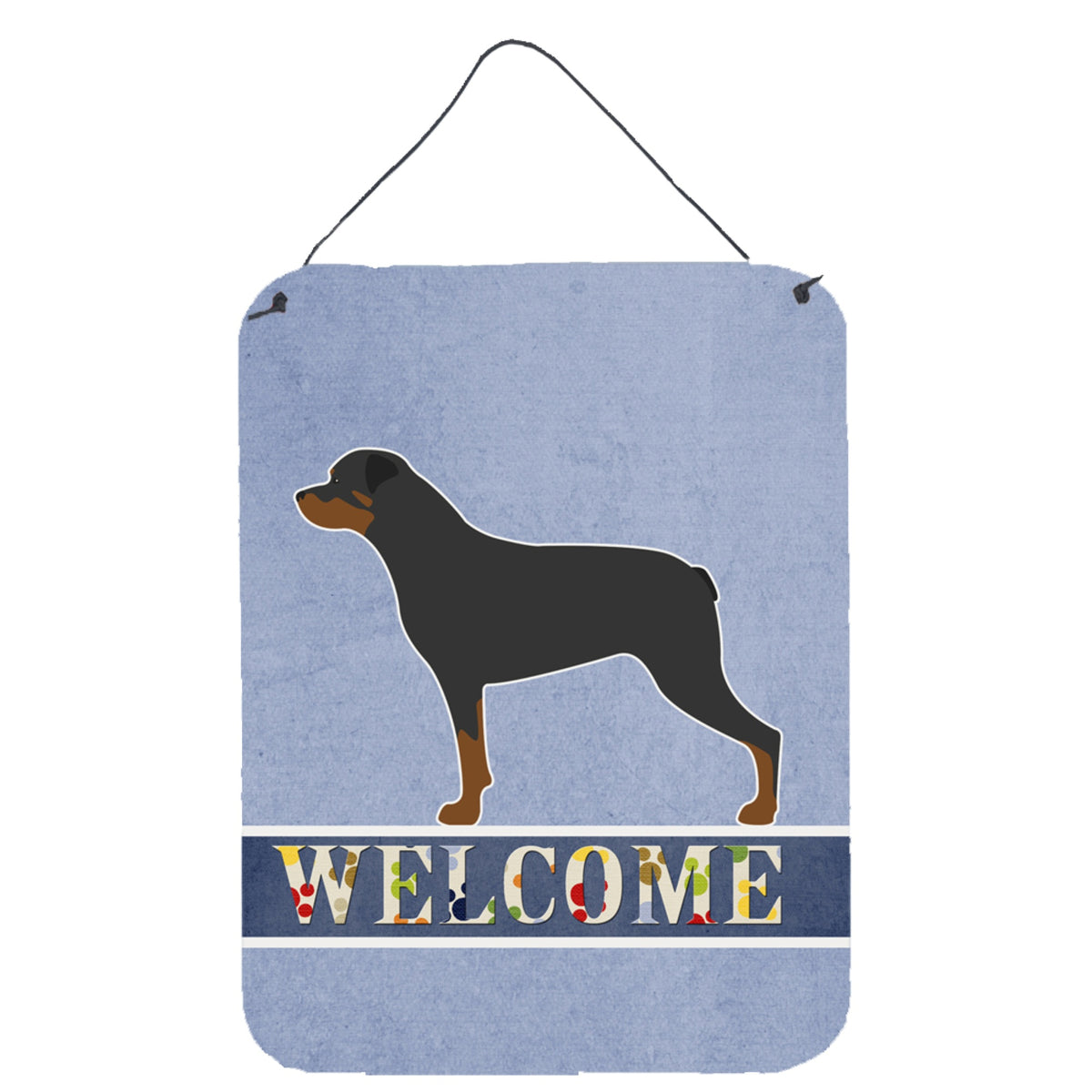 CarolineS Treasures Rottweiler Welcome Metal Print, 16 X 12, Multicolor