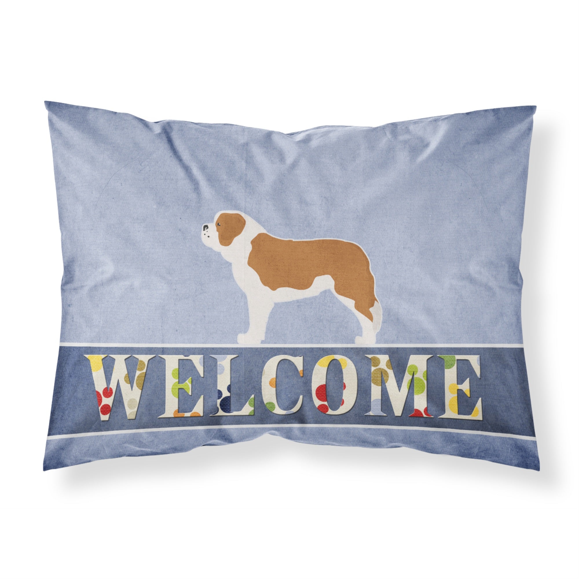 'Caroline'S Treasures Saint Bernard Welcome Pillowcase, Standard,'
