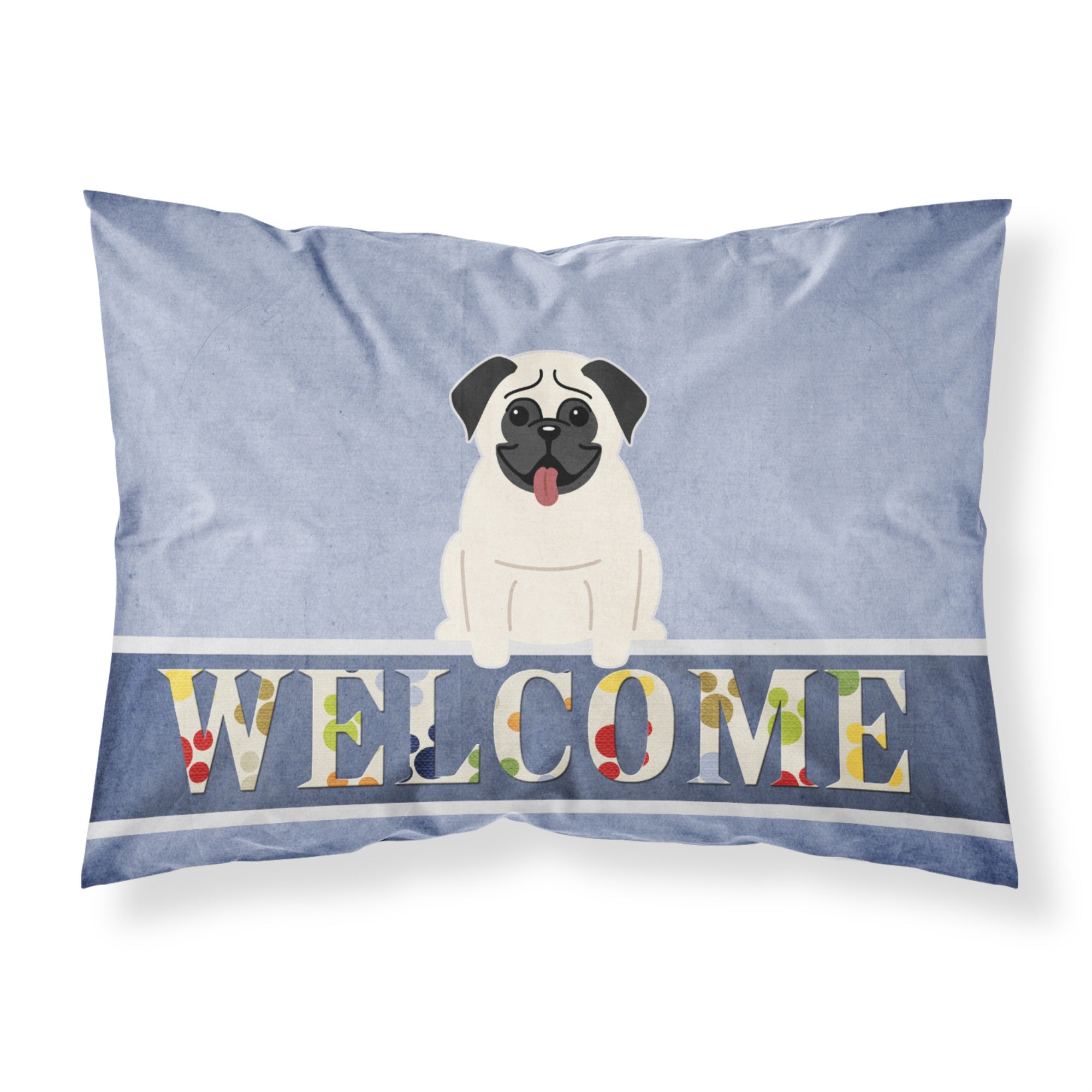 'Caroline'S Treasures Pug Cream Welcome Pillowcase, Standard,'