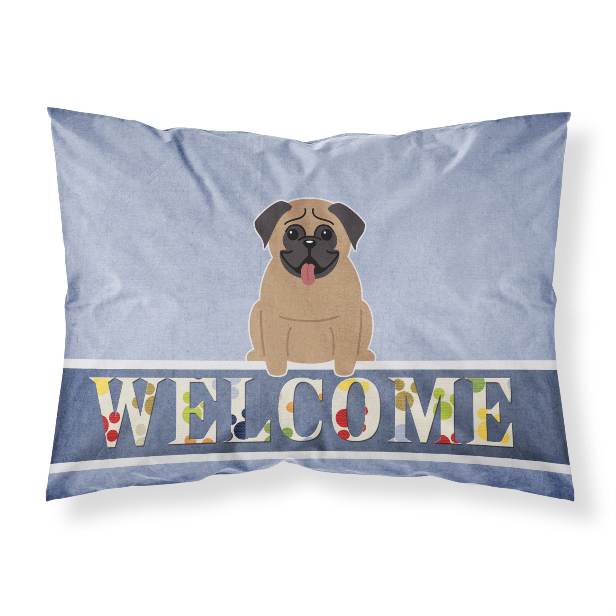 'Caroline'S Treasures Pug Brown Welcome Pillowcase, Standard,'
