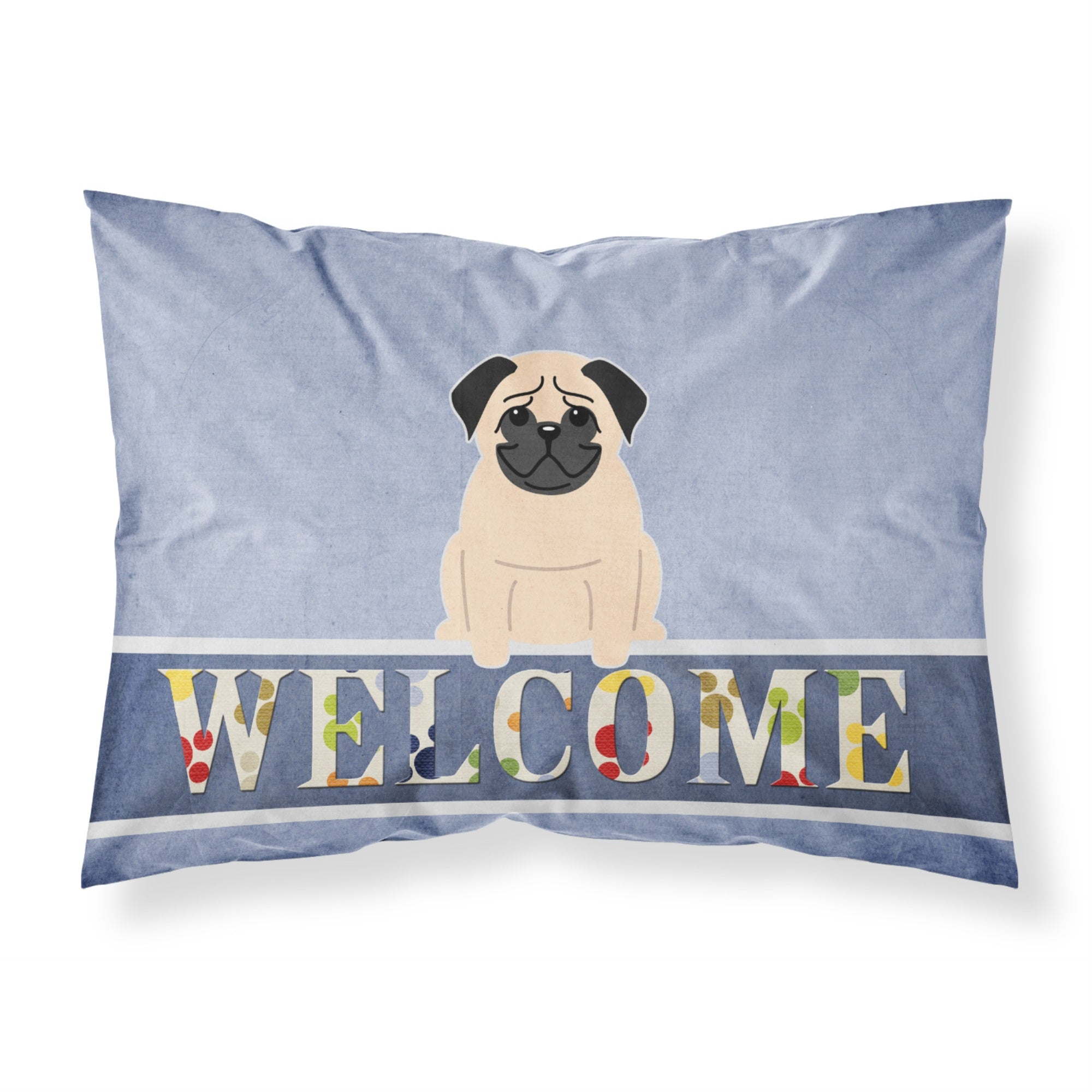 'Caroline'S Treasures Pug Fawn Welcome Pillowcase, Standard,'