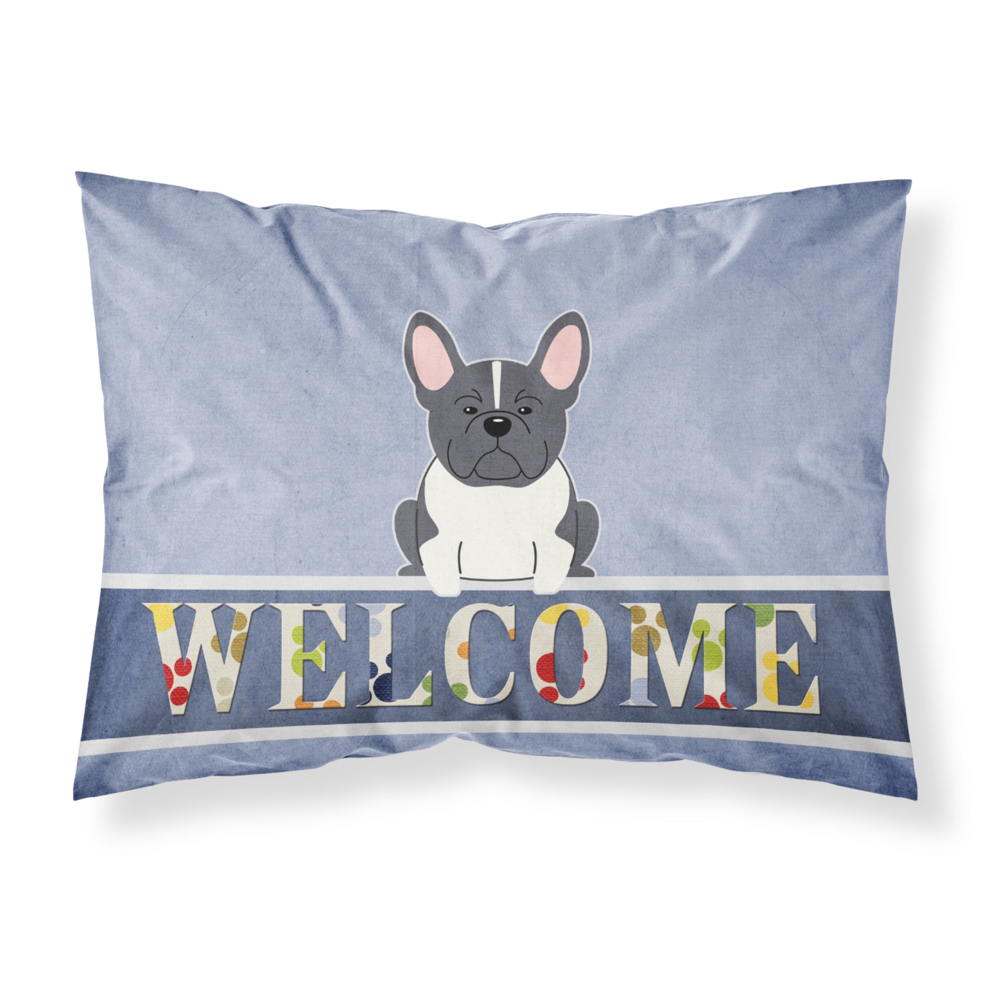 'Caroline'S Treasures French Bulldog Black White Welcome Pillowcase, Standard, Multicolor'