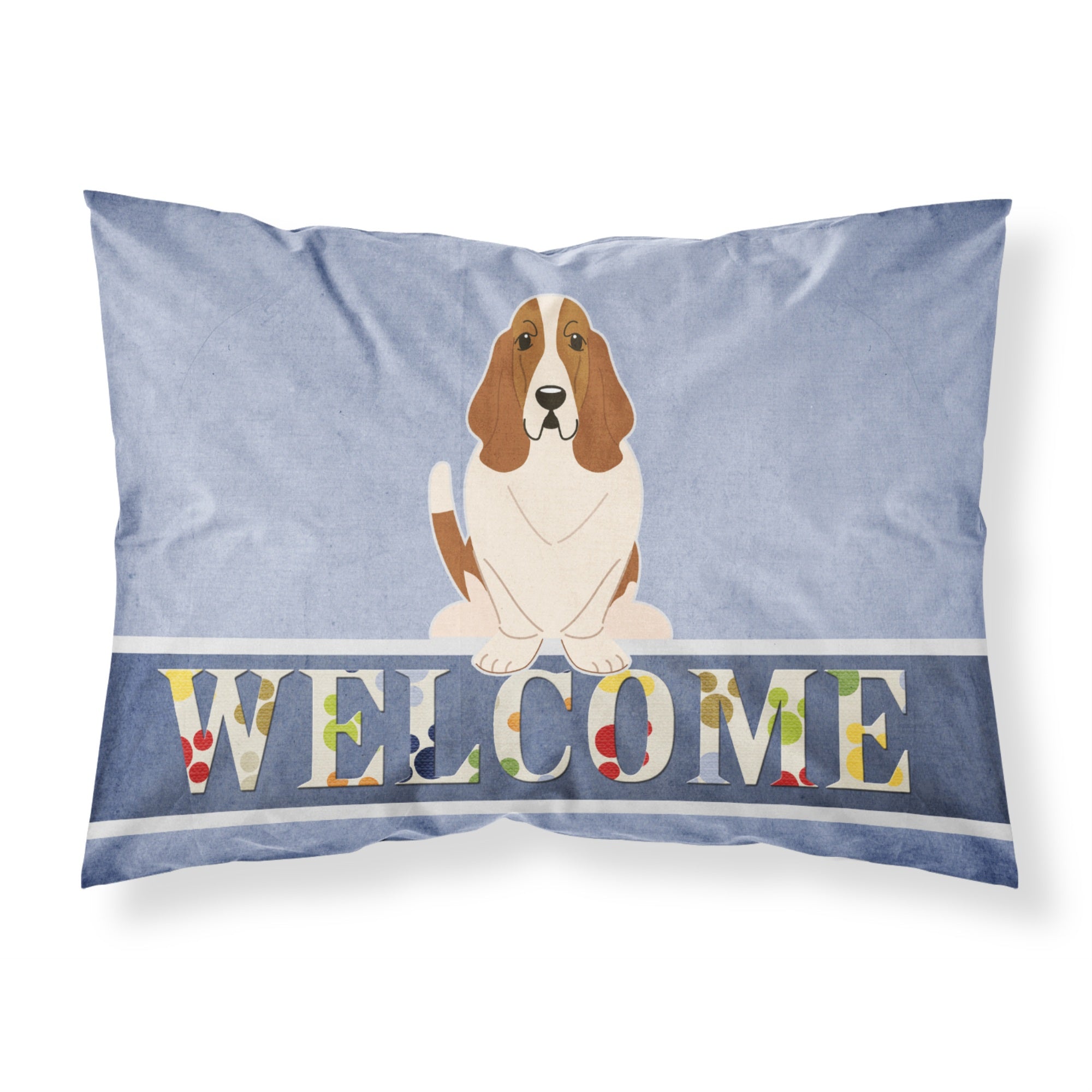 'Caroline'S Treasures Basset Hound Welcome Pillowcase, Standard,'