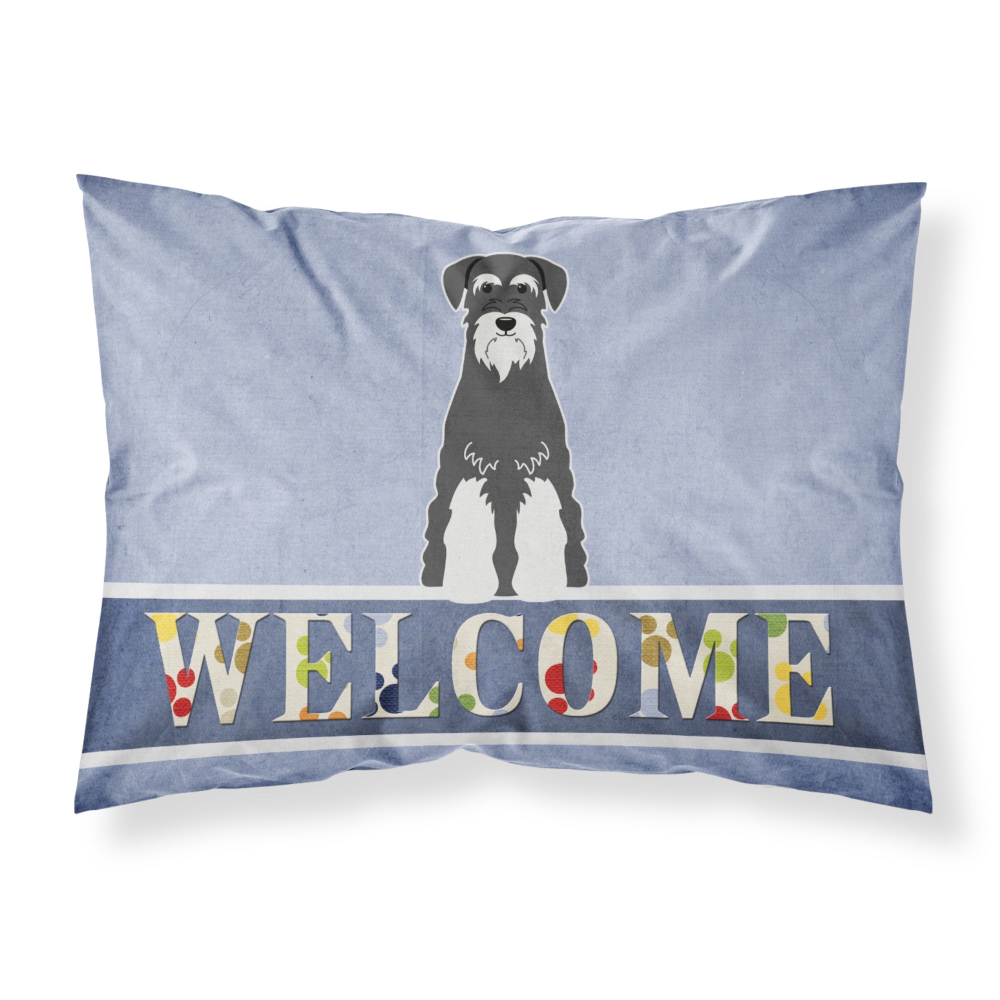 'Caroline'S Treasures Standard Schnauzer Salt And Pepper Pillowcase, Welcome'