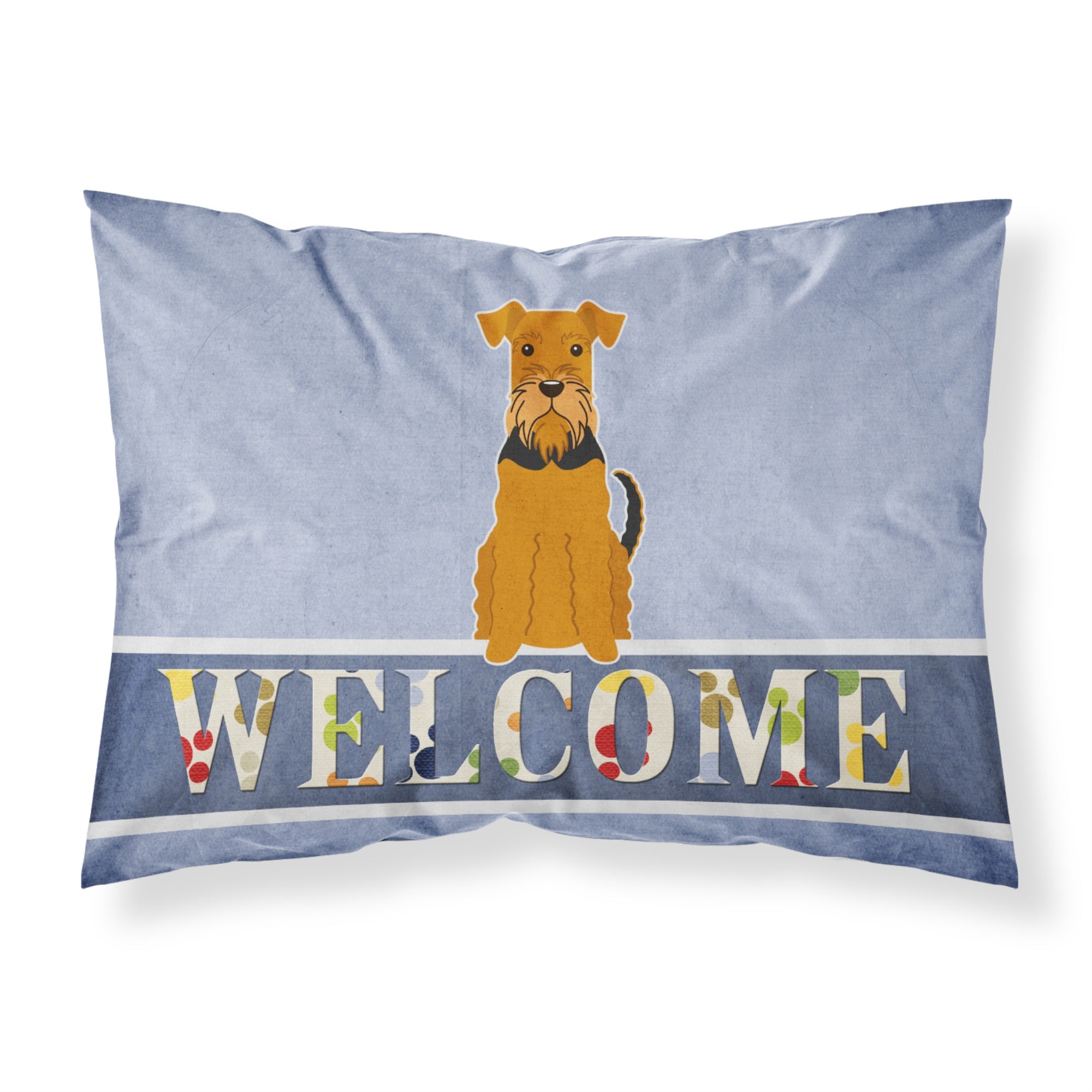 Caroline'S Treasures Airedale Welcome Pillowcase Standard Multicolor