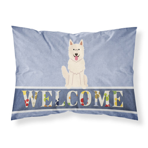 'Caroline'S Treasures White German Shepherd Welcome Pillowcase, Standard, Multicolor'