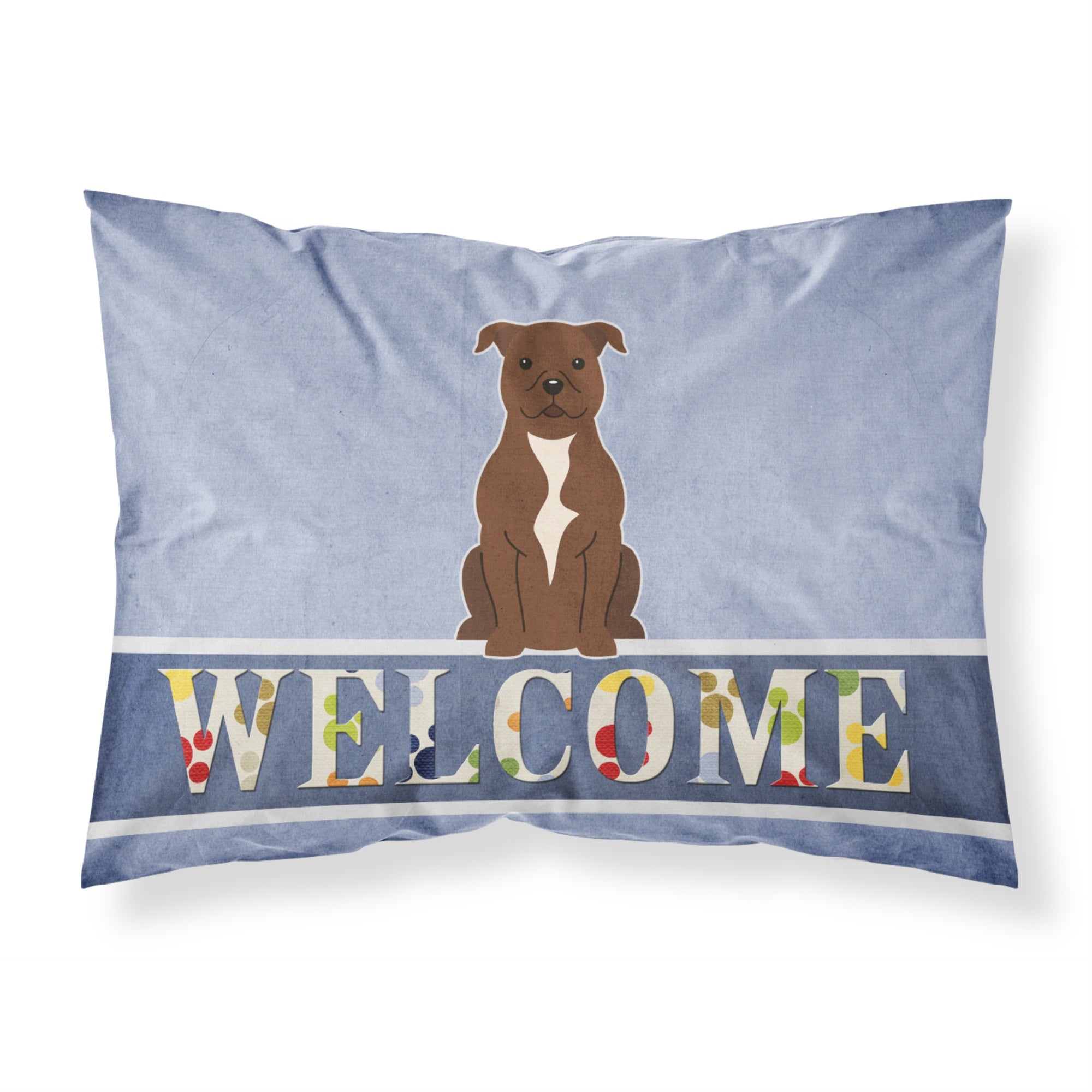 'Caroline'S Treasures Staffordshire Bull Terrier Chocolate Pillowcase, Standard, Multicolor'
