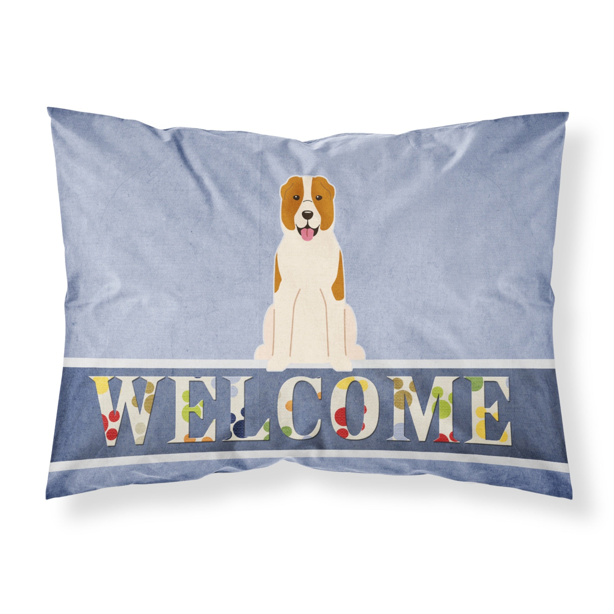 'Caroline'S Treasures Central Asian Shepherd Dog Welcome Pillowcase, Standard, Multicolor'