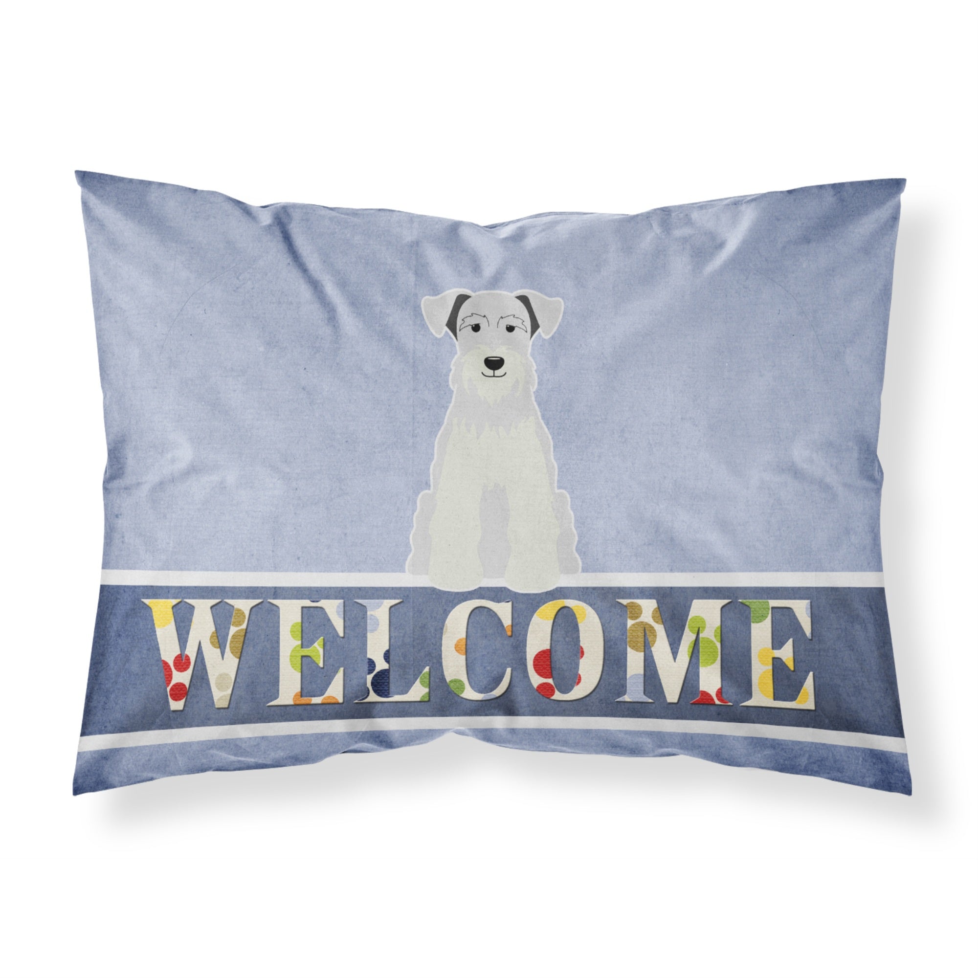 'Caroline'S Treasures Miniature Schanuzer White Welcome Pillowcase, Standard, Multicolor'