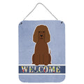 CarolineS Treasures Irish Water Spaniel Welcome Metal Print, 16 X 12, Multicolor
