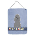 CarolineS Treasures Poodle Silver Welcome Metal Print, 16 X 12, Multicolor