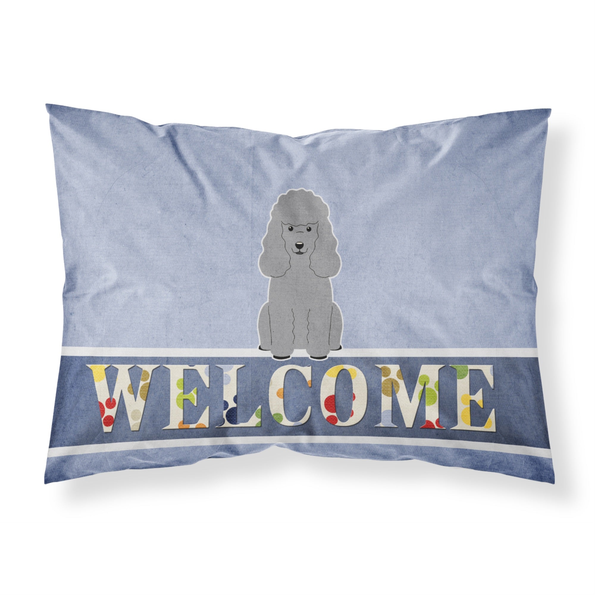 'Caroline'S Treasures Poodle Silver Welcome Pillowcase, Standard,'