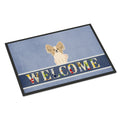 CarolineS Treasures Papillon Sable White Welcome Doormat 18 X 27 Multicolor