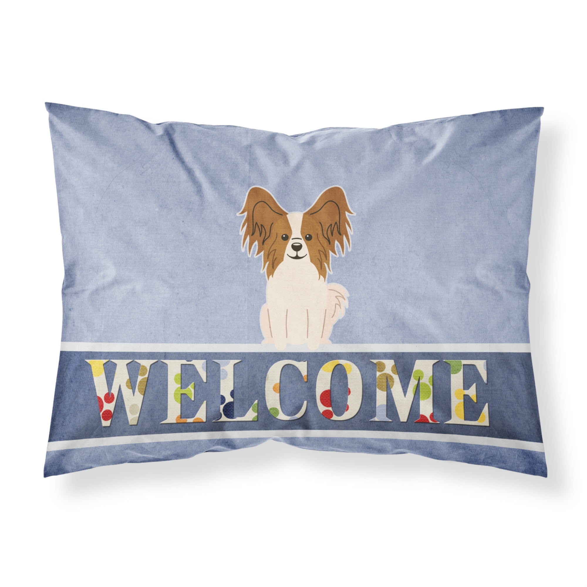 'Caroline'S Treasures Papillon Red White Welcome Pillowcase, Standard, Multicolor'