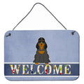 CarolineS Treasures Cocker Spaniel Black Tan Welcome Metal Print, 8 X 12, Multicolor