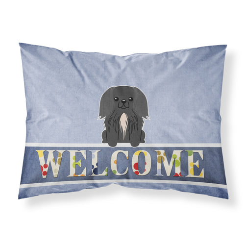'Caroline'S Treasures Welcome Pekingnese Black Pillowcase, Standard'