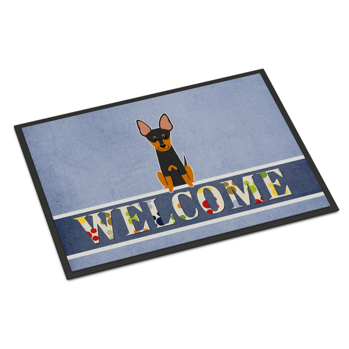 CarolineS Treasures Bb5690Mat English Toy Terrier Welcome Doormat, 18 X 27, Multicolor