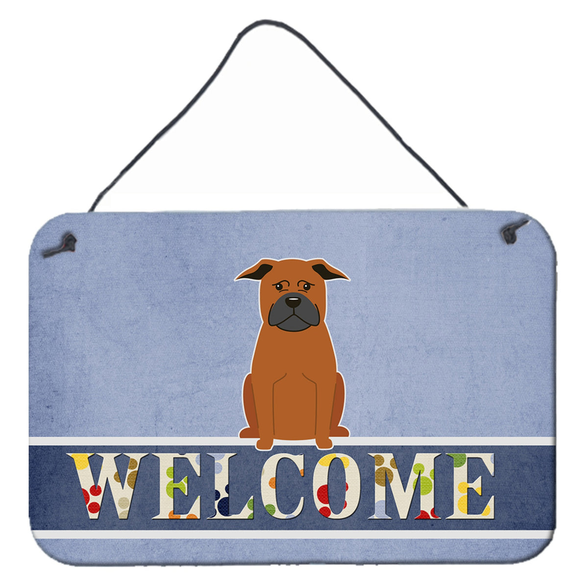 CarolineS Treasures Chinese Chongqing Dog Welcome Metal Print, 8 X 12, Multicolor