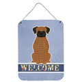 CarolineS Treasures Brindle Boxer Welcome Metal Print, 16 X 12, Multicolor