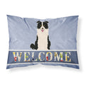 'Caroline'S Treasures Border Collie Black White Welcome Pillowcase, Standard, Multicolor'